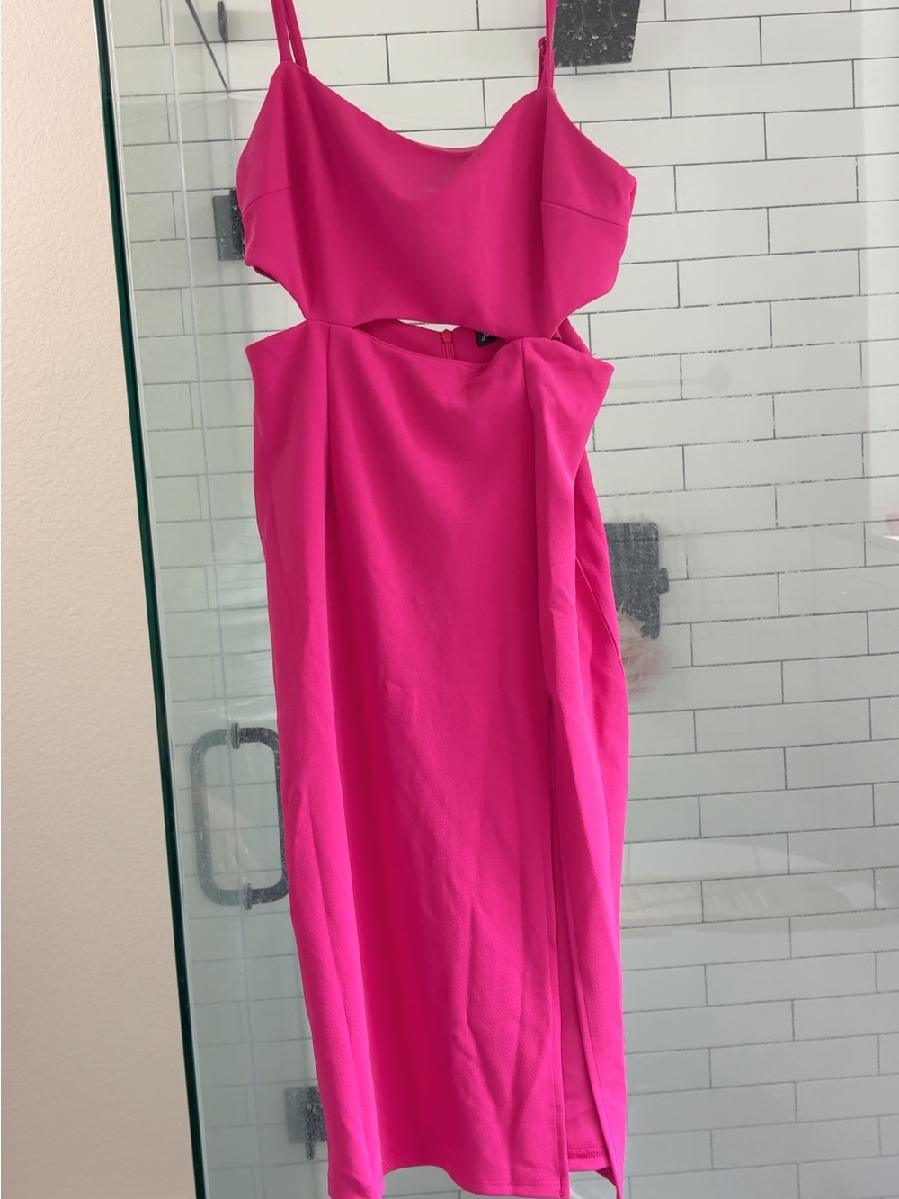 Fuchsia Cutout Midi Dress - Women's
